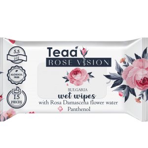 Влажни кърпички ТЕАА Rose Vision - 15бр в пакет